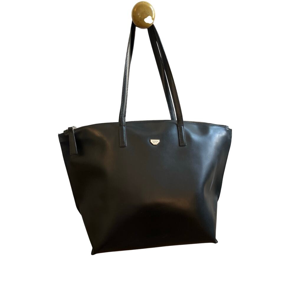 TOSCA BLU rigid style leather satchel handbag